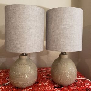 Twin counter lamps